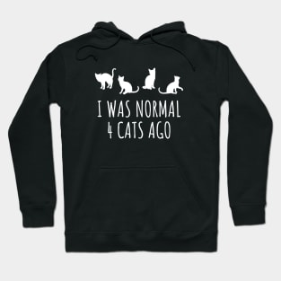 I Was Normal 4 Cats Ago Hoodie